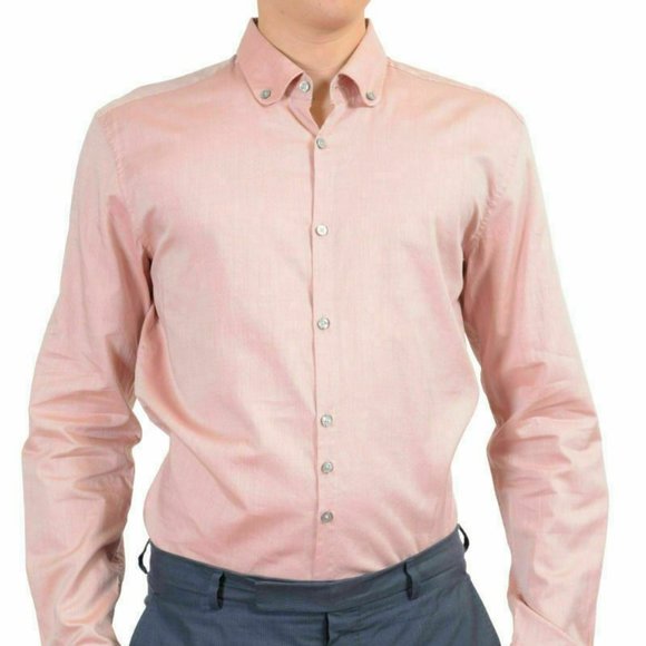 Hugo Boss "Liko" Men's Pink Casual Shirt Size US L IT 52 - Picture 1 of 5